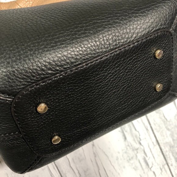 Kate Spade Taupe/Black Leather Bucket Bag - Picture 7 of 11